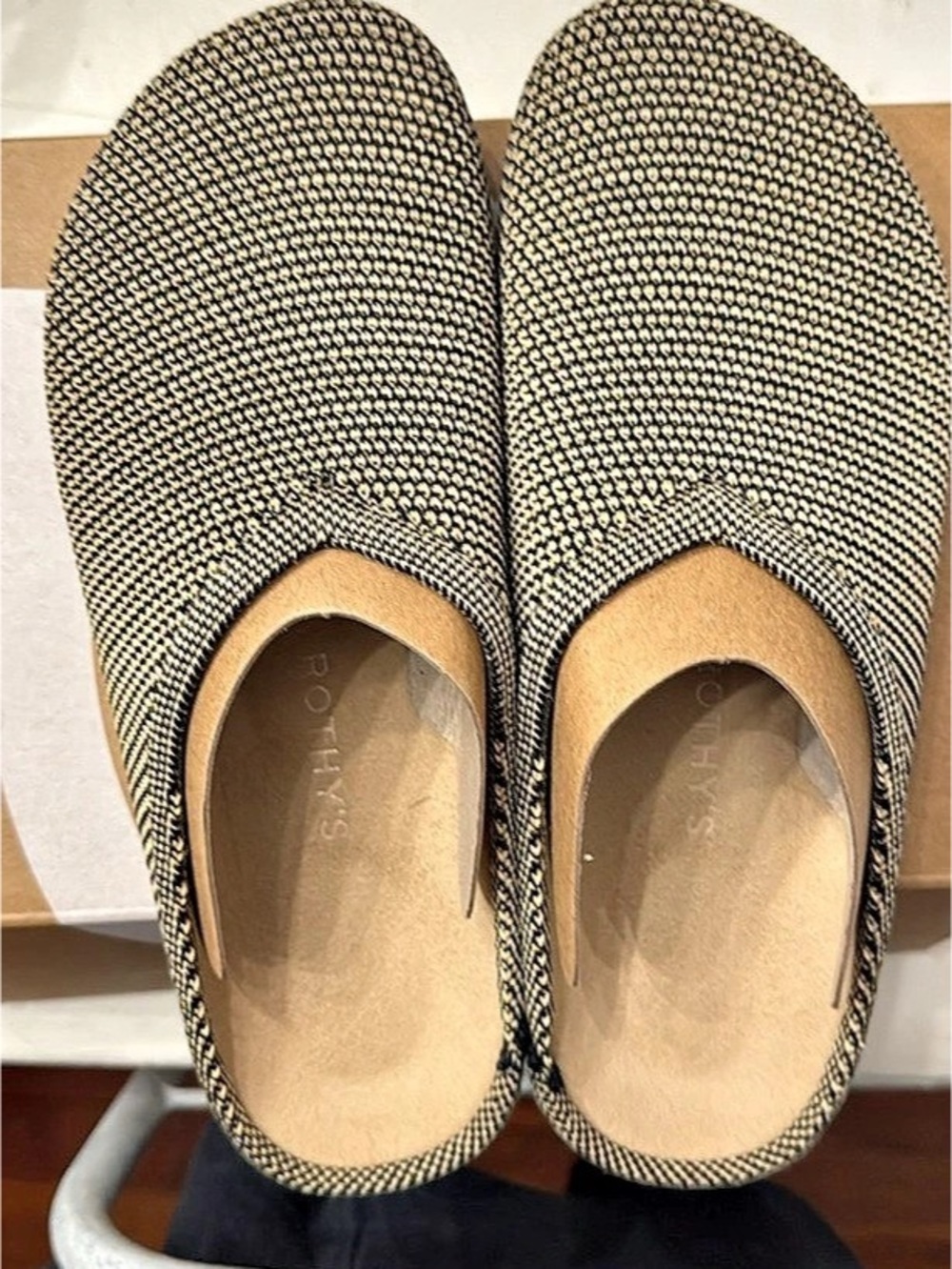 Rothy's Clogs Brown & Black Size 9 NEW IN BOX